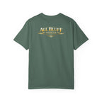 7-2 Style T-Shirt in Blue Spruce – Back Flat Lay | All Bluff Poker