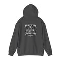 I'm a Bluffer Not a Fighter Pullover Hoodie in Dark Heather – Back Flat Lay | All Bluff Poker