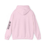 I'm a Bluffer Not a Fighter Pullover Hoodie in Light Pink – Back Flat Lay | All Bluff Poker
