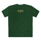 All Bluff No Fear T-Shirt in Forest Green – Back Flat Lay | All Bluff Poker