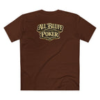 7-2 Style T-Shirt in Dark Chocolate – Back Flat Lay | All Bluff Poker