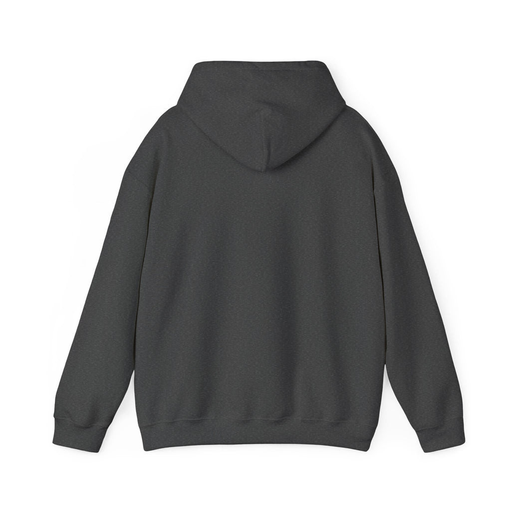 All Bluff Poker Pullover Hoodie in Dark Heather – Back Flat Lay | All Bluff Poker