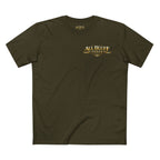 I'm a Bluffer Not a Fighter T-Shirt in Army – Front Flat Lay | All Bluff Poker