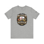 I'm a Bluffer Not a Fighter T-Shirt in Athletic Heather – Front Flat Lay | All Bluff Poker 