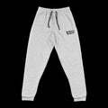 No Balls No Bluff Relaxed Sweatpants in Athletic Heather – Front Flat Lay with Left Leg Embroidery | All Bluff Poker