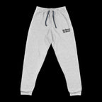 No Balls No Bluff Relaxed Sweatpants in Athletic Heather – Front Flat Lay with Left Leg Embroidery | All Bluff Poker