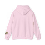 All Bluff No Fear Pullover Hoodie in Light Pink – Back Flat Lay | All Bluff Poker