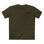 No Balls No Bluff T-Shirt in Army – Front Flat Lay | All Bluff Poker