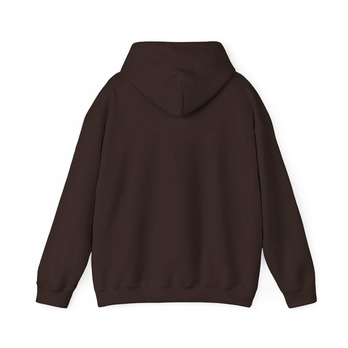 All Bluff Poker Pullover Hoodie in Dark Chocolate – Back Flat Lay | All Bluff Poker