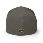 7-2 Style Fitted Cap in Olive – Back View | All Bluff Poker