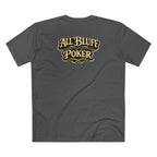 All Courage T-Shirt in Charcoal – Back Flat Lay | All Bluff Poker