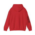 All Bluff Poker Pullover Hoodie in Red – Back Flat Lay | All Bluff Poker