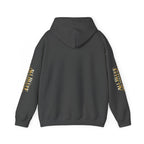 All Bluff Poker Pullover Hoodie in Dark Heather – Back Flat Lay | All Bluff Poker