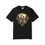 7-2 Style T-Shirt in Black – Front Flat Lay | All Bluff Poker
