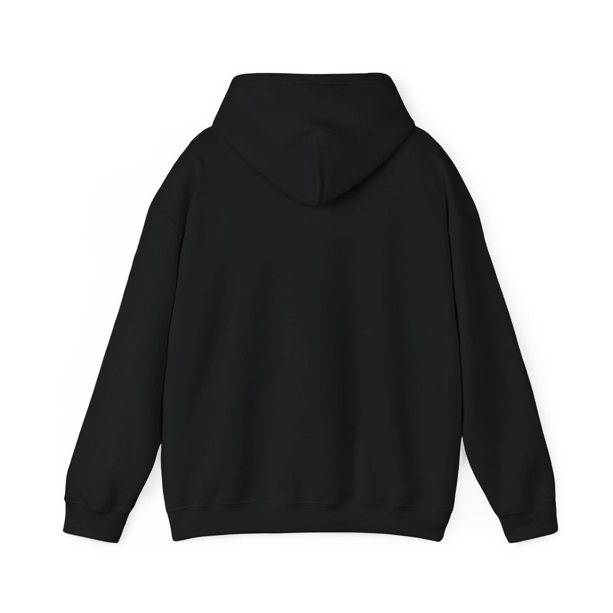 All Bluff Poker Pullover Hoodie in Black – Back Flat Lay | All Bluff Poker