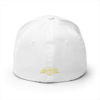 All Bluff Poker Fitted Cap in White – Back View | All Bluff Poker