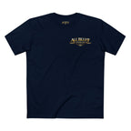 7-2 Style T-Shirt in Navy – Front Flat Lay | All Bluff Poker