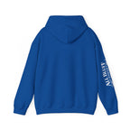 7-2 Style Pullover Hoodie in Royal – Back Flat Lay | All Bluff Poker