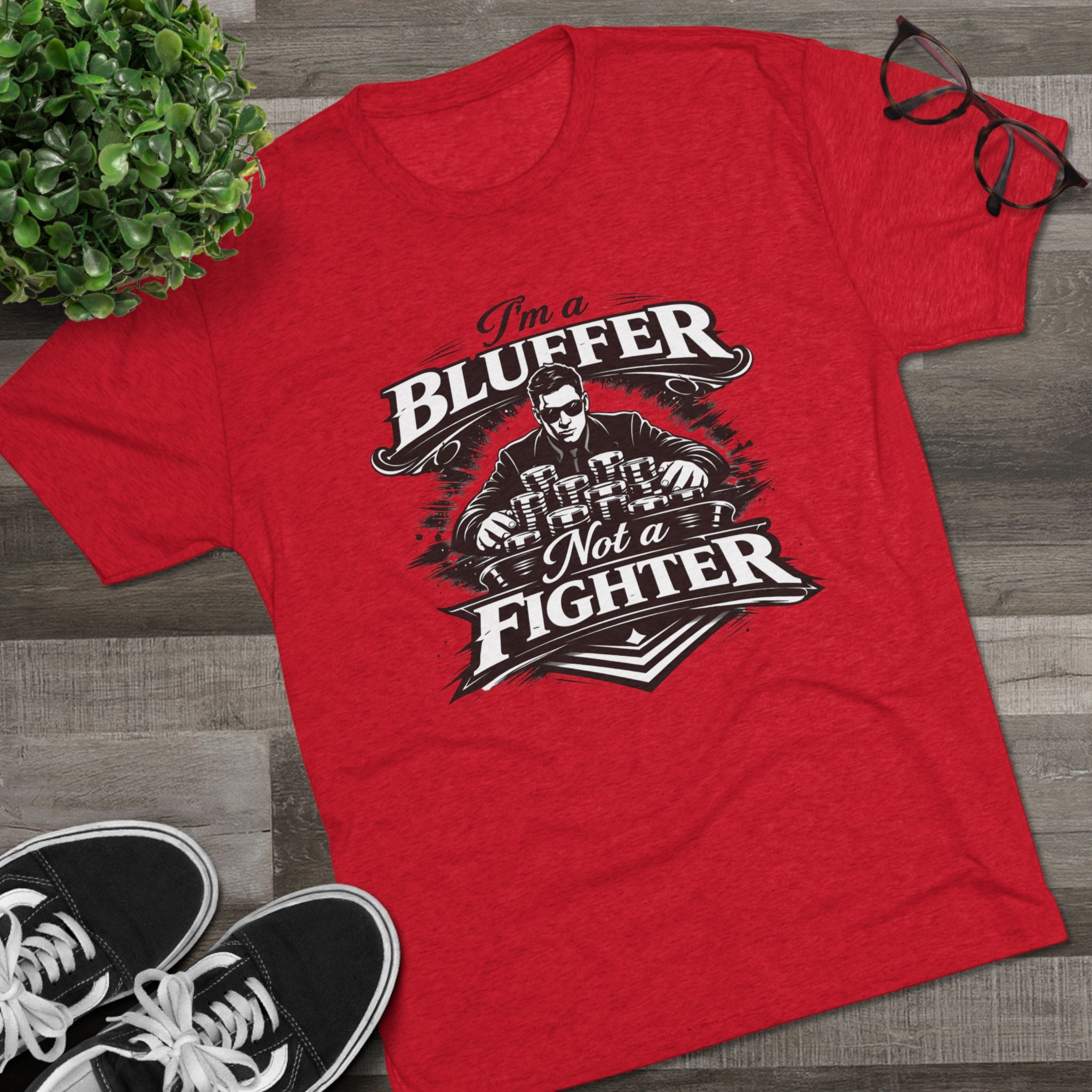 I'm a Bluffer Not a Fighter Tee | Poker Player Shirt, Funny Poker Tee, Bluff Tee, Mens Poker Shirt, Card Game Shirt