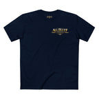 I'm a Bluffer Not a Fighter T-Shirt in Navy – Front Flat Lay | All Bluff Poker