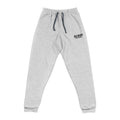 All Bluff No Fear Relaxed Sweatpants in Athletic Heather – Front Flat Lay with Left Leg Embroidery | All Bluff Poker