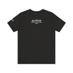 All Bluff No Fear T-Shirt in Black Heather – Back Flat Lay | All Bluff Poker