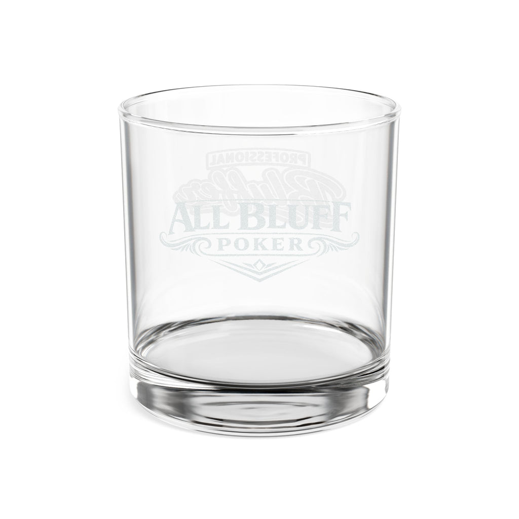 Professional Bluffer script etched lowball whiskey glass — poker gift for him ← paste into image field