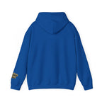 7-2 Style Pullover Hoodie in Royal – Back Flat Lay | All Bluff Poker