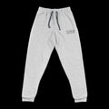 No Balls No Bluff Relaxed Sweatpants in Athletic Heather – Front Flat Lay with Left Leg Embroidery | All Bluff Poker