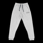 No Balls No Bluff Relaxed Sweatpants in Athletic Heather – Front Flat Lay with Left Leg Embroidery | All Bluff Poker