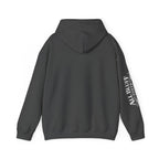 7-2 Style Pullover Hoodie in Dark Heather – Back Flat Lay | All Bluff Poker