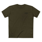 No Balls No Bluff T-Shirt in Army – Front Flat Lay | All Bluff Poker