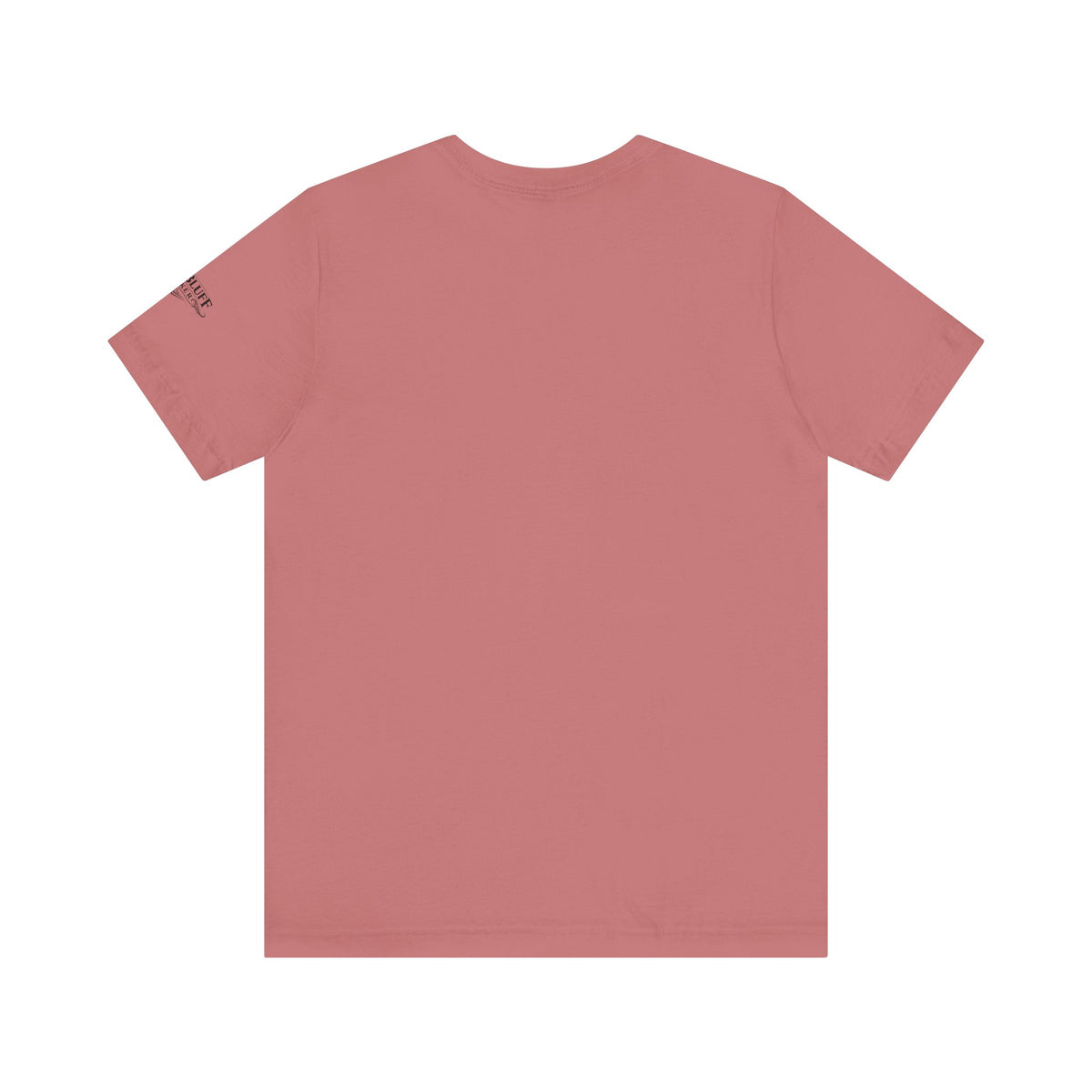 I'm a Bluffer Not a Fighter T-Shirt in Mauve – Back Flat Lay | All Bluff Poker
