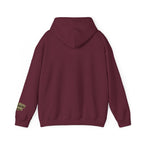 House of Bluff Pullover Hoodie in Maroon – Back Flat Lay | All Bluff Poker