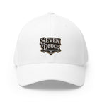 7-2 Style Fitted Cap in White – Front View | All Bluff Poker