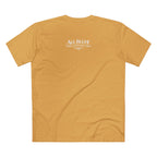 No Balls No Bluff T-Shirt in Mustard – Back Flat Lay | All Bluff Poker