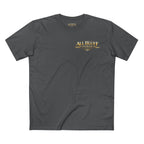 I'm a Bluffer Not a Fighter T-Shirt in Charcoal – Front Flat Lay | All Bluff Poker