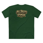 7-2 Style T-Shirt in Forest Green – Back Flat Lay | All Bluff Poker