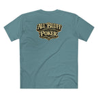 7-2 Style T-Shirt in Slate Blue – Back Flat Lay | All Bluff Poker