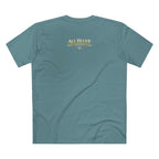 All Bluff No Fear T-Shirt in Slate Blue – Back Flat Lay | All Bluff Poker