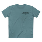 Professional Bluffer T-Shirt in Slate Blue – Front Flat Lay | All Bluff Poker