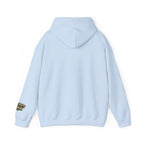 7-2 Style Pullover Hoodie in Light Blue – Back Flat Lay | All Bluff Poker