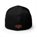 Professional Bluffer Fitted Cap in Black – Back View | All Bluff Poker