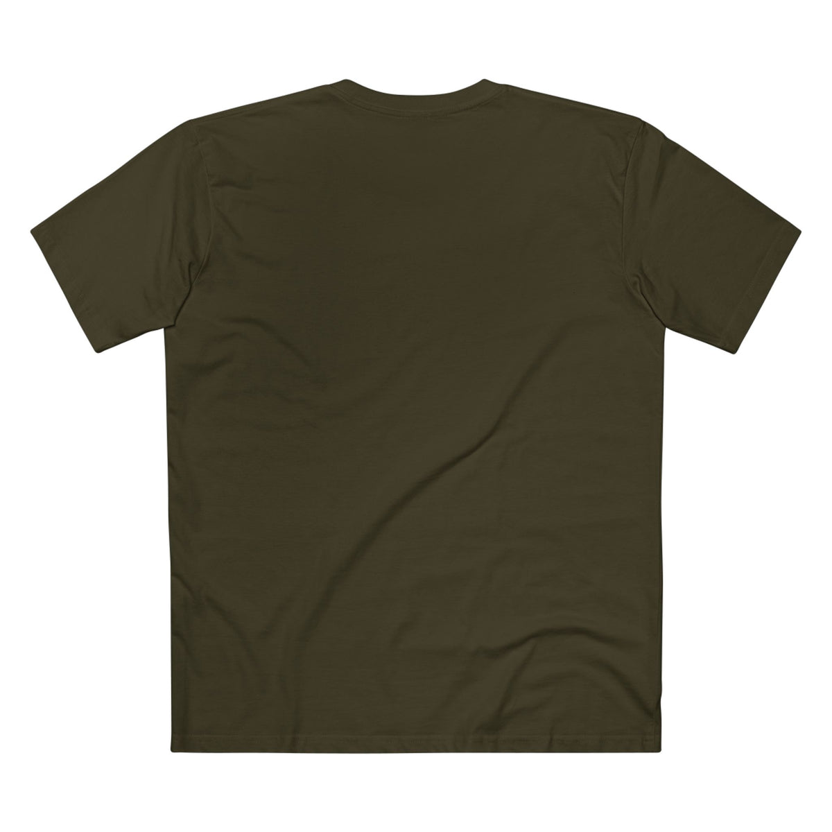 All Bluff Poker T-Shirt in Army – Back Flat Lay | All Bluff Poker