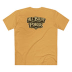 7-2 Style T-Shirt in Mustard – Back Flat Lay | All Bluff Poker