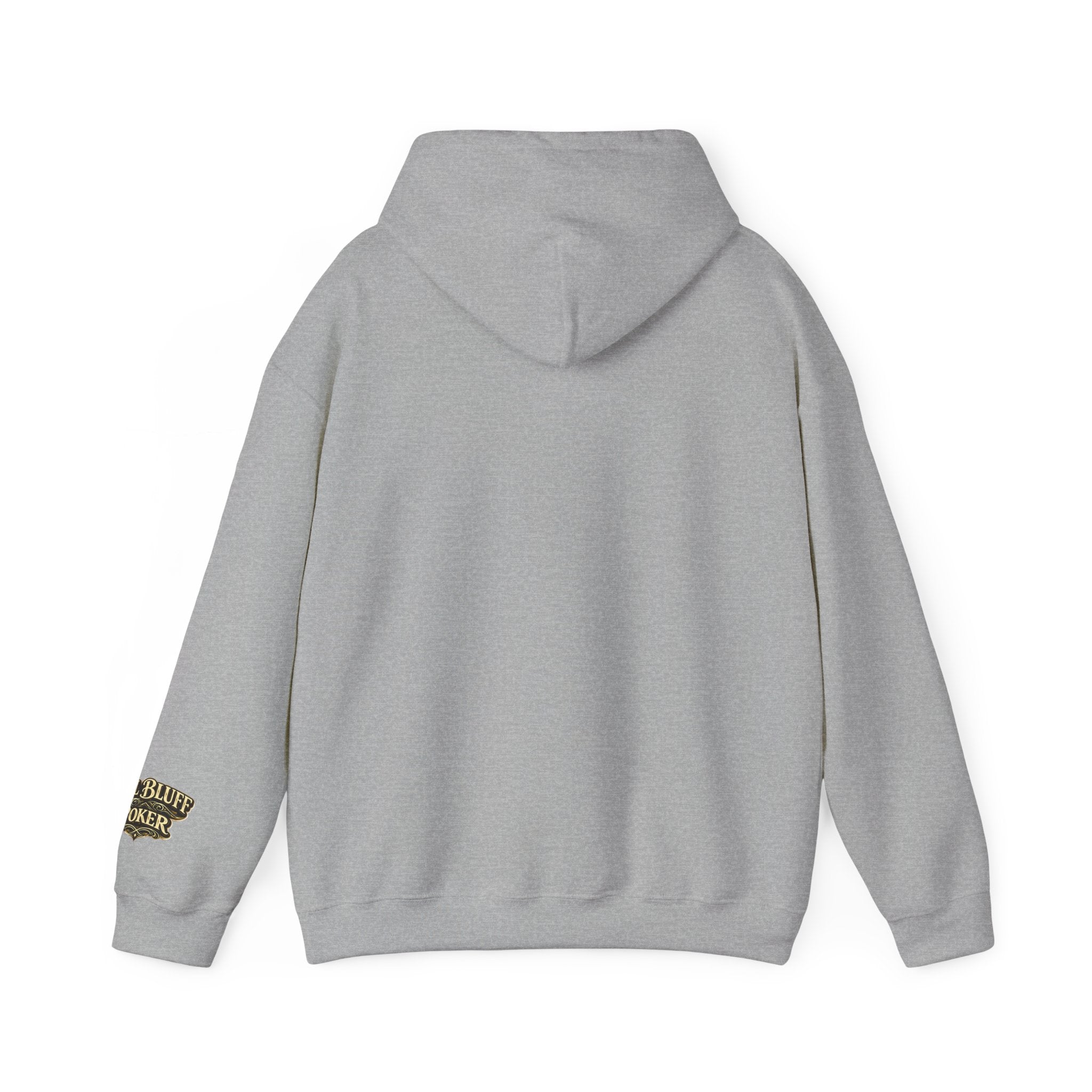 7-2 Style Pullover Hoodie in Sport Grey – Back Flat Lay | All Bluff Poker