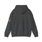 All Bluff Poker Pullover Hoodie in Dark Heather – Back Flat Lay | All Bluff Poker