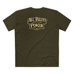 All Courage T-Shirt in Army – Back Flat Lay | All Bluff Poker