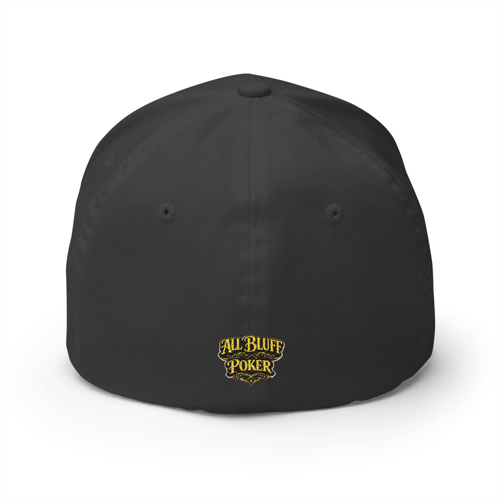 7-2 Style Fitted Cap in Dark Grey – Back View | All Bluff Poker