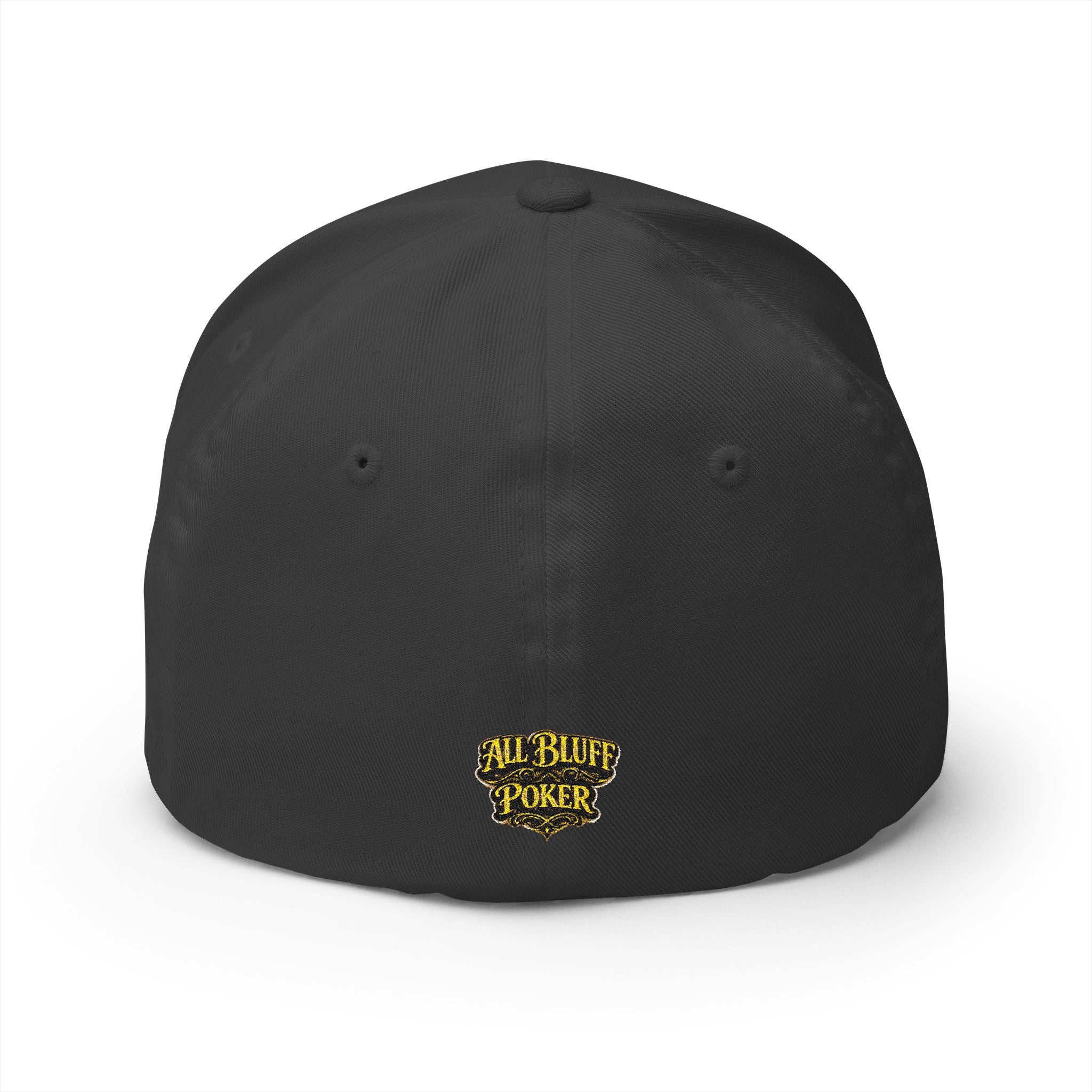 7-2 Style Fitted Cap in Dark Grey – Back View | All Bluff Poker